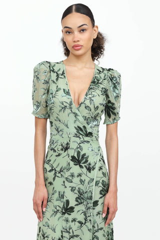 Alice + Olivia Tiana Wrap Maxi Dress