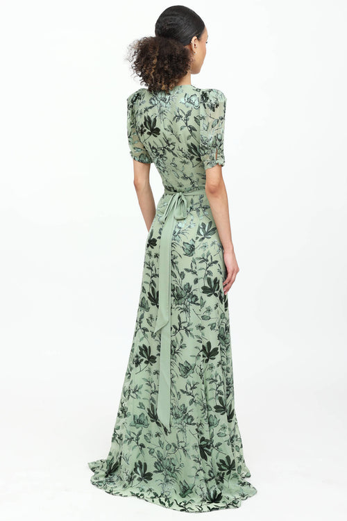 Alice + Olivia Tiana Wrap Maxi Dress