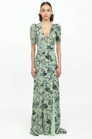Alice + Olivia Tiana Wrap Maxi Dress