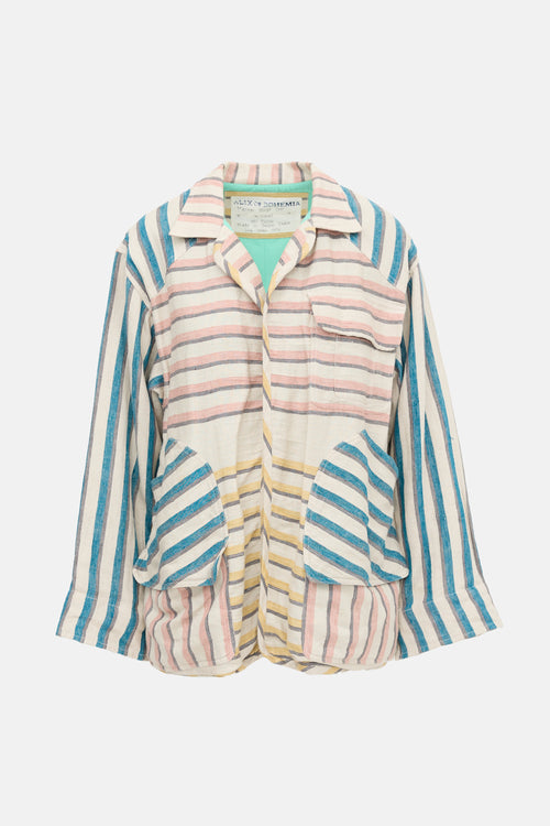 Alix Of Bohemia Stripe Mariner Coat