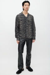All Saints Grey & Black Patterned Shirt