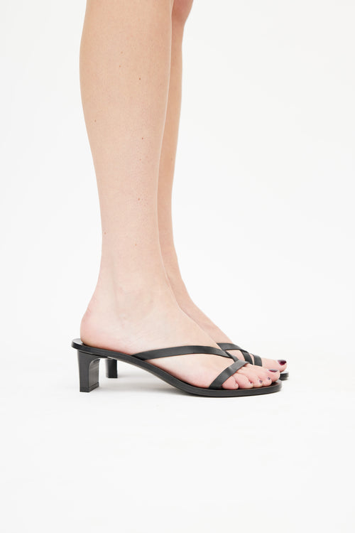 All Tomorrows Parties Black Strappy Leather Sandal