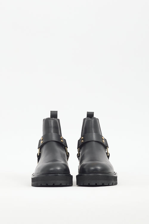 All Saints Black Leather Maddie Biker Boot