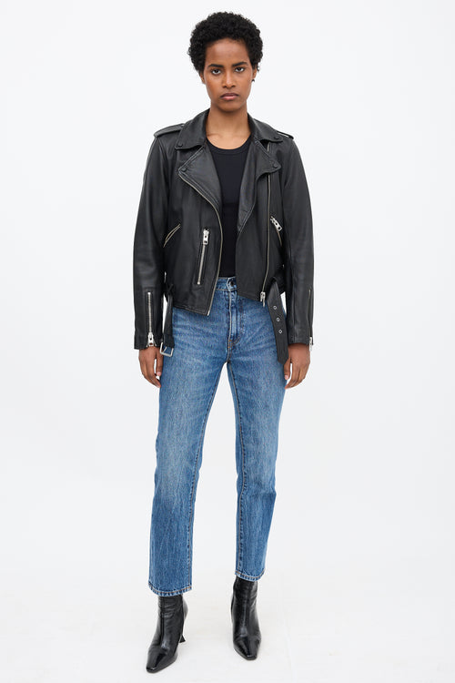 All Saints Leather Balfern Biker Jacket