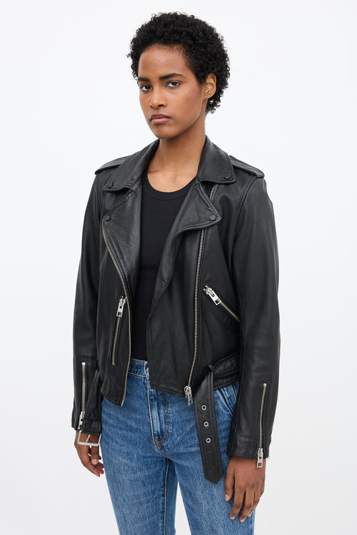 All Saints Leather Balfern Biker Jacket