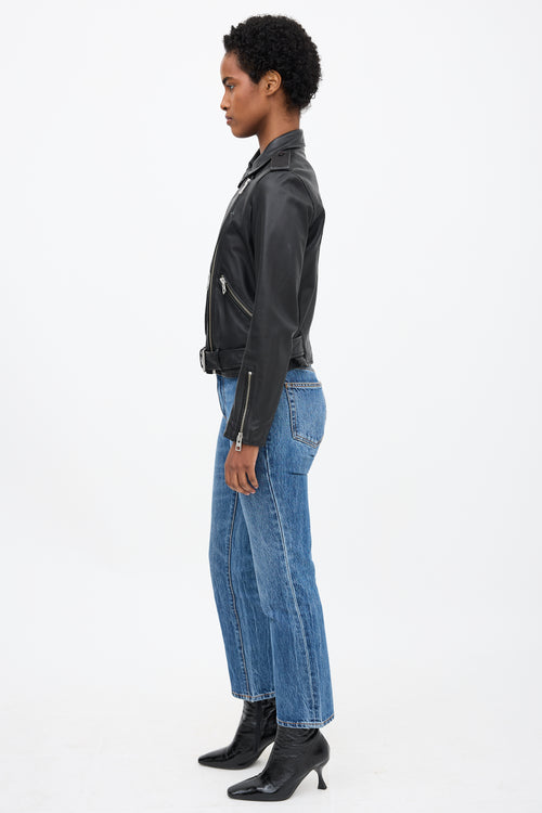 All Saints Leather Balfern Biker Jacket