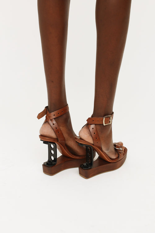 Brown Calzature Donna Wedge Sandals