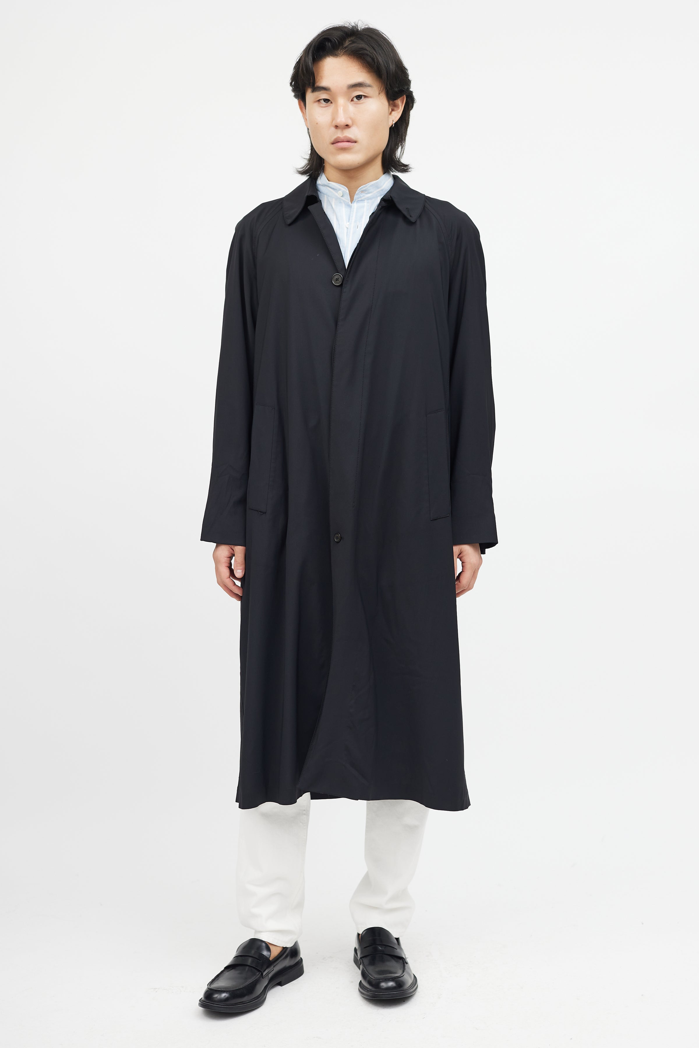 Allegri // Black Balmacaan Coat – VSP Consignment