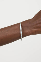 Alor14K White Gold & Stainless Steel Aquamarine Cable Bracelet