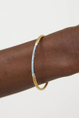 Alor14K White Gold & Stainless Steel Crystal Cable Bracelet