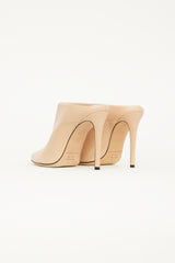 Altuzarra Beige Leather Pointed Toe Mule