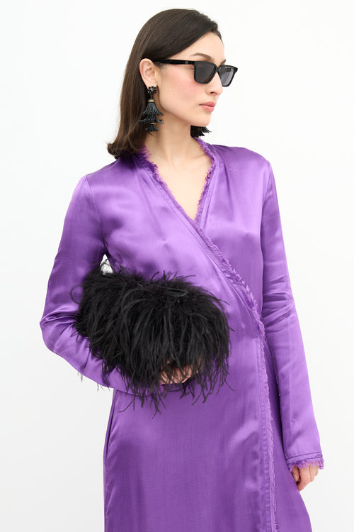 Altuzarra Feather Logo Clutch