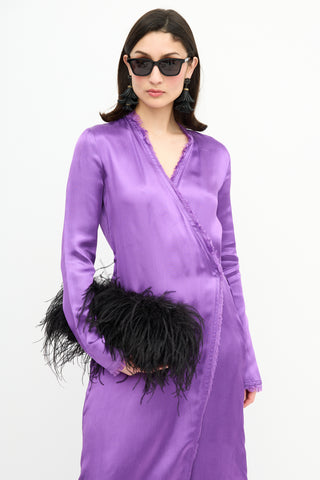 Altuzarra Feather Logo Clutch
