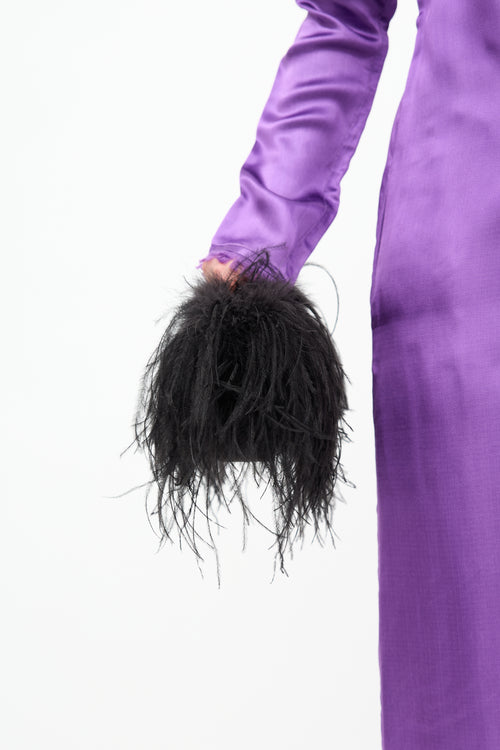 Altuzarra Feather Logo Clutch