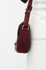 Altuzarra Burgundy & Silver Leather Ghianda  Bag