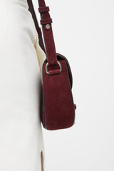 Altuzarra Burgundy & Silver Leather Ghianda  Bag