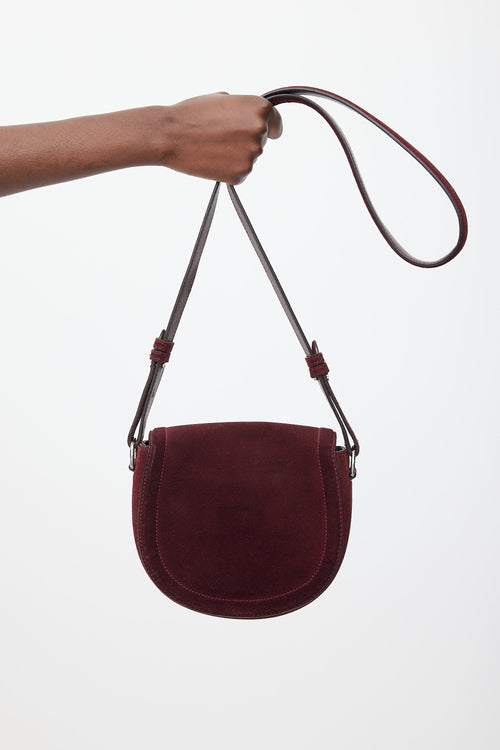Altuzarra Burgundy & Silver Leather Ghianda  Bag