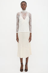 Altuzarra Chantilly Lace Turtleneck Blouse