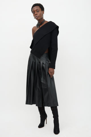 Altuzarra Faux Leather Pleated Skirt