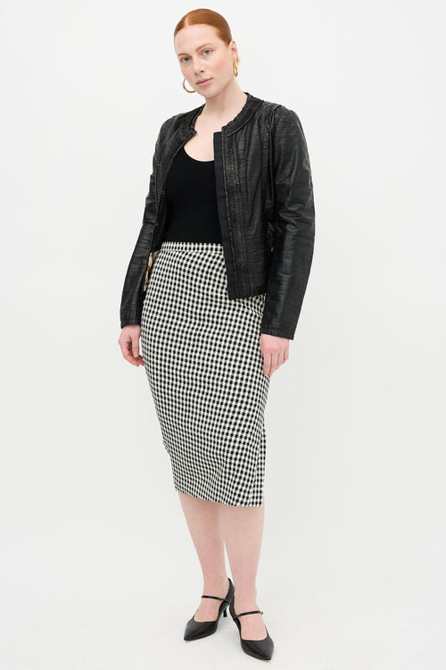 Altuzarra Houndstooth Midi Skirt