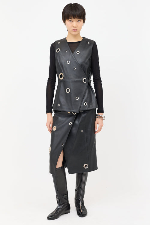 Altuzarra Leather Grommet Vest