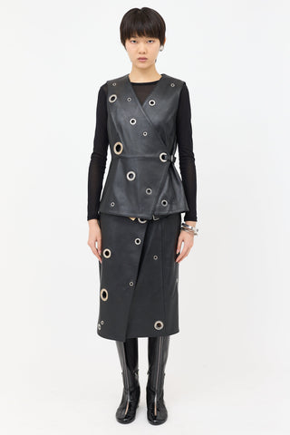 Altuzarra Leather Grommet Vest