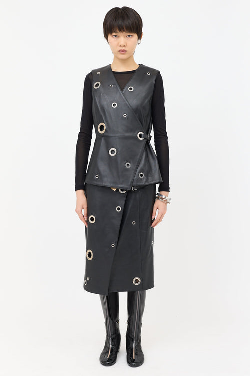Altuzarra Leather Grommet Vest