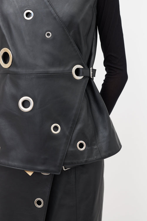 Altuzarra Leather Grommet Vest