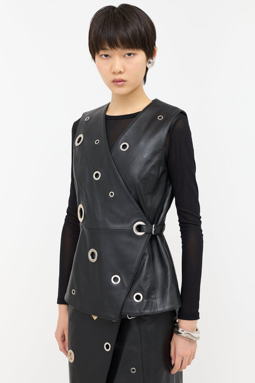 Altuzarra Leather Grommet Vest