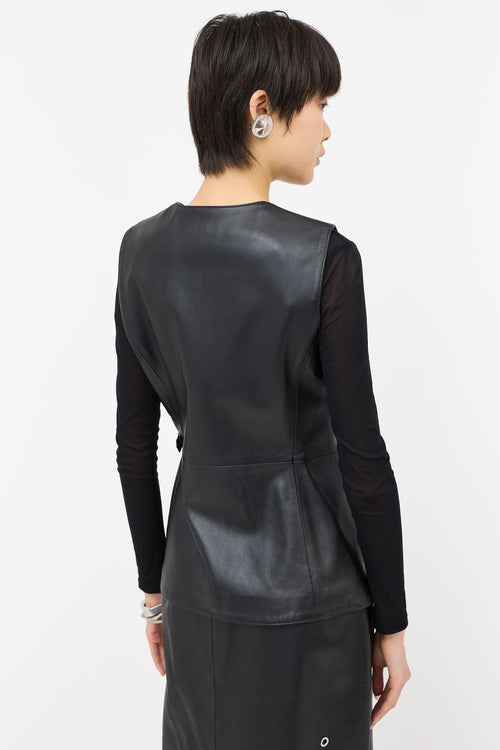 Altuzarra Leather Grommet Vest