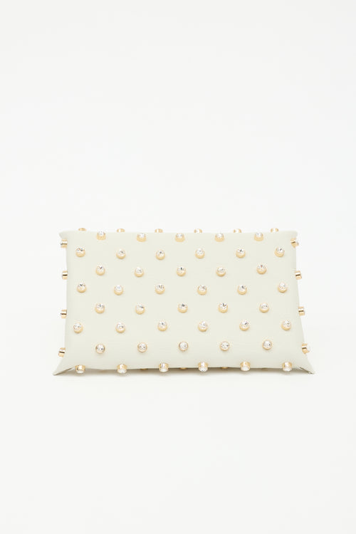 Altuzarra Leather Studded Origami Baguette Bag