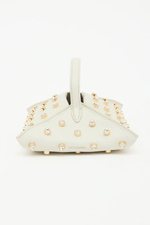 Altuzarra Leather Studded Origami Baguette Bag