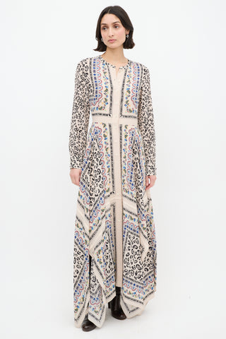 Altuzarra Light Pink & Multi Printed Maxi Dress