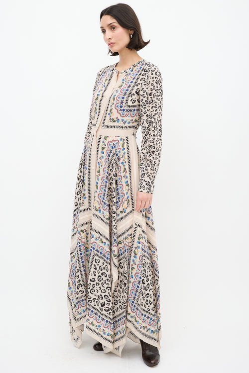 Altuzarra Light Pink & Multi Printed Maxi Dress