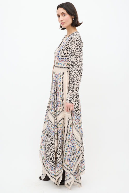 Altuzarra Light Pink & Multi Printed Maxi Dress