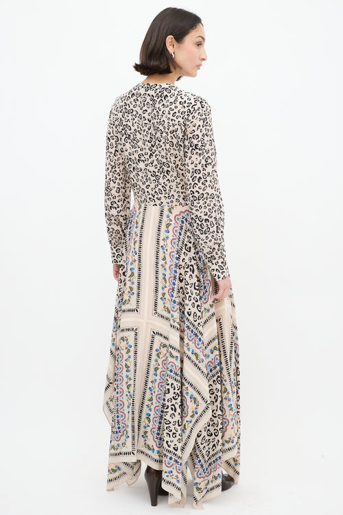 Altuzarra Light Pink & Multi Printed Maxi Dress