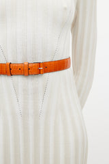 Altuzarra Orange Embossed Leather Belt