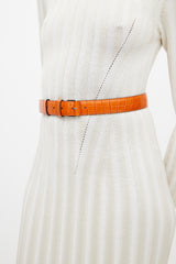 Altuzarra Orange Embossed Leather Belt