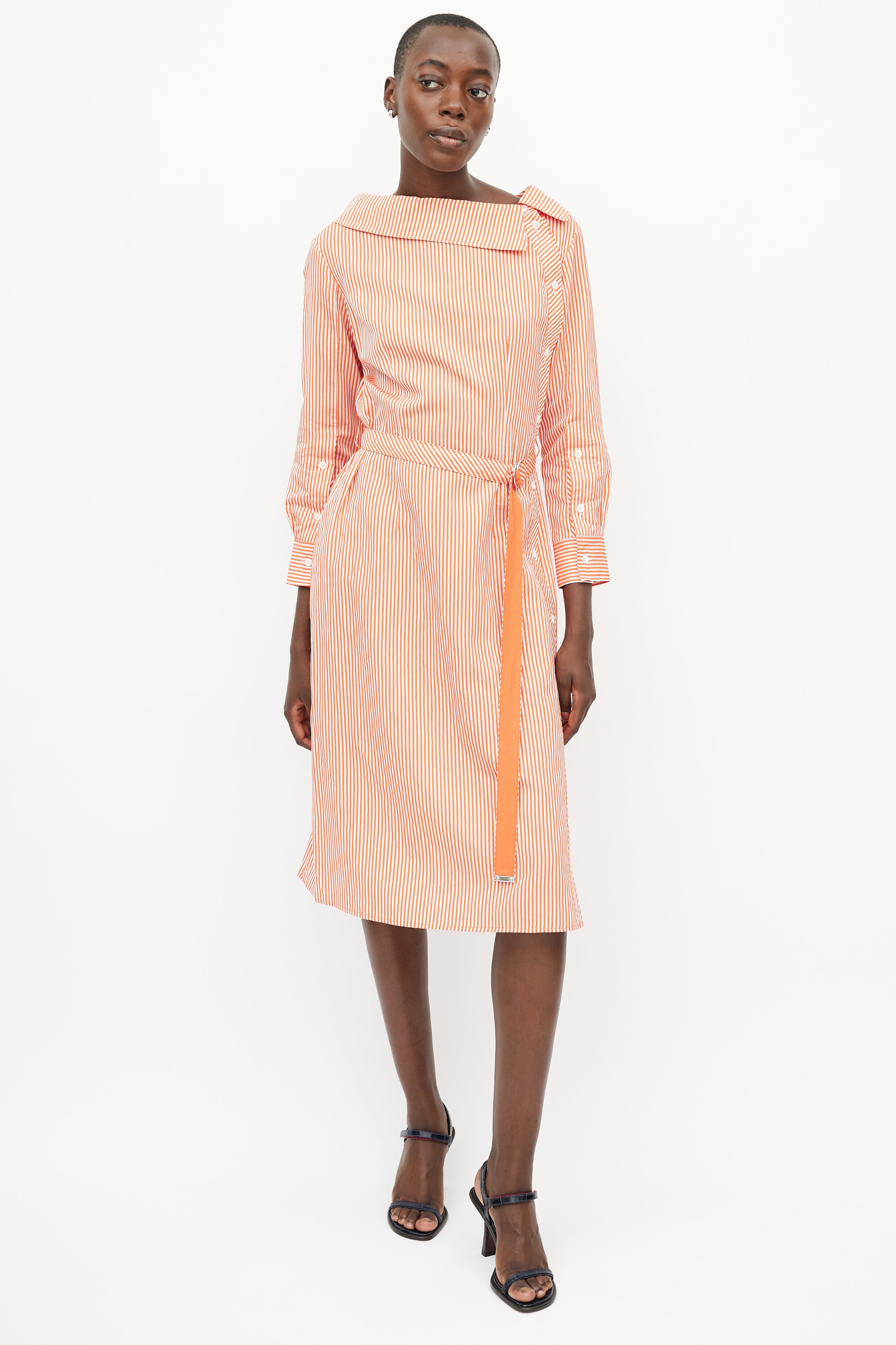 Altuzarra // Orange & White Asymmetrical Stripe Dress – VSP Consignment Altuzarra // Orange & White Asymmetrical Stripe Dress – VSP Consignment