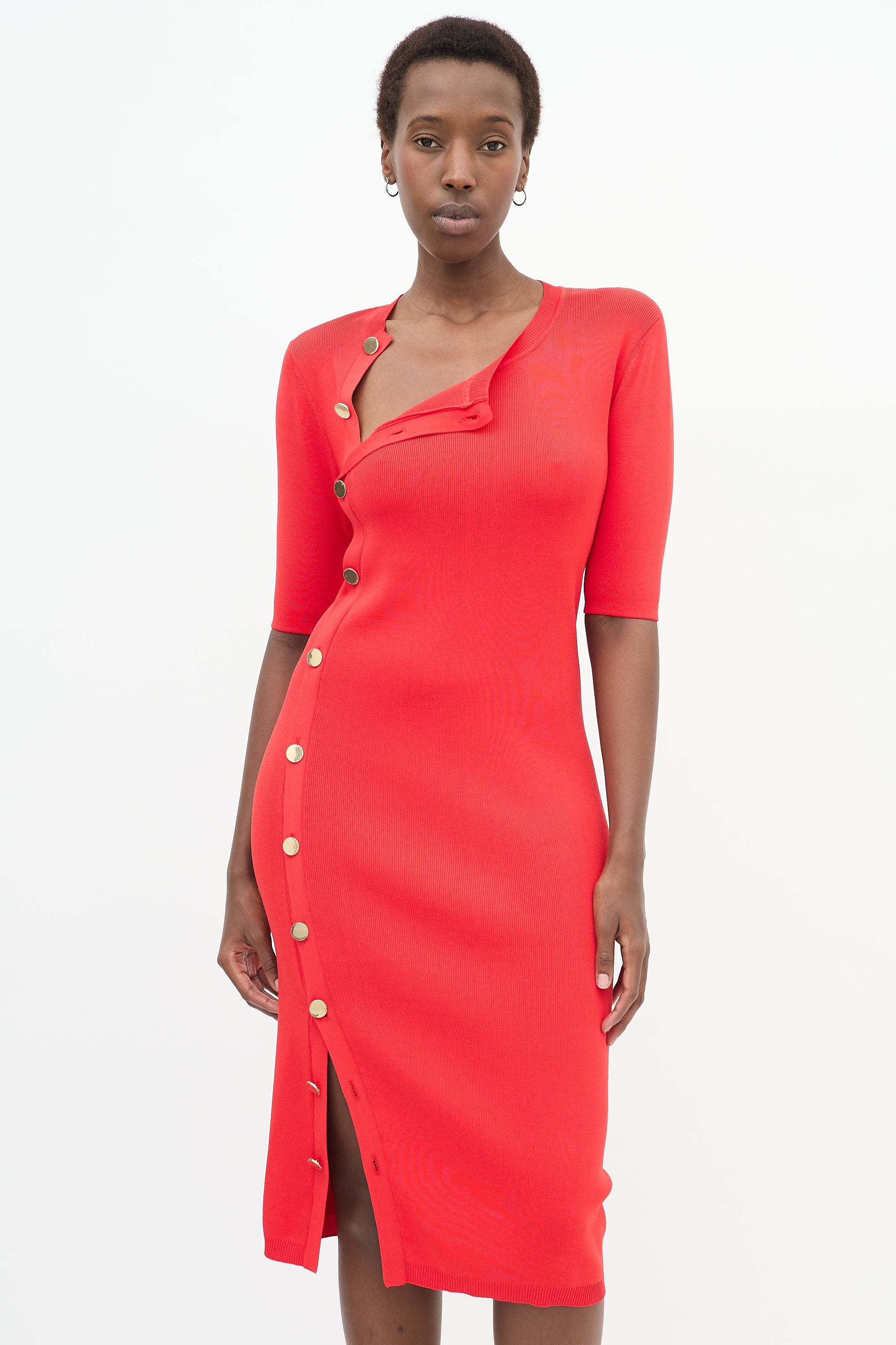altuzarra red dress Altuzarra Danielle Silk-Cady And Organza Midi Dress In Red - 70% Off