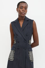 Altuzarra Resort 2016 Wool Pinstripe Dress