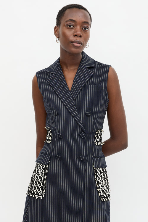 Altuzarra Resort 2016 Wool Pinstripe Dress