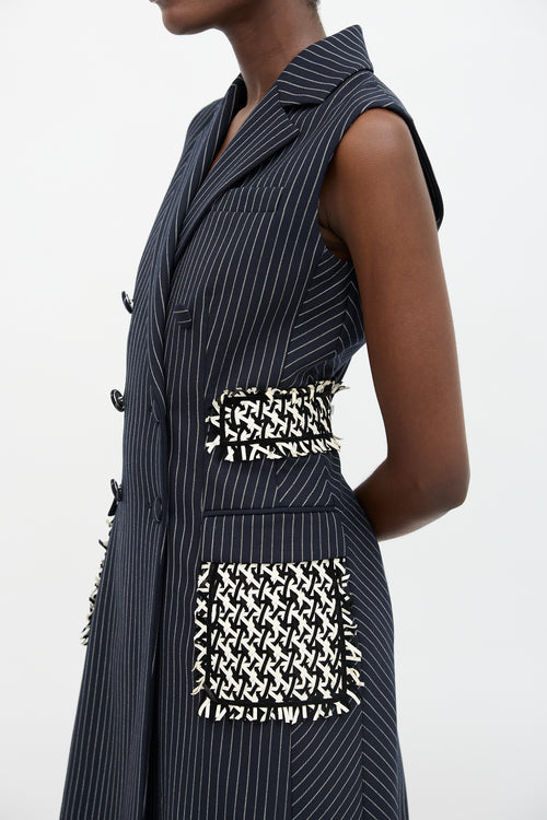 Altuzarra Resort 2016 Wool Pinstripe Dress