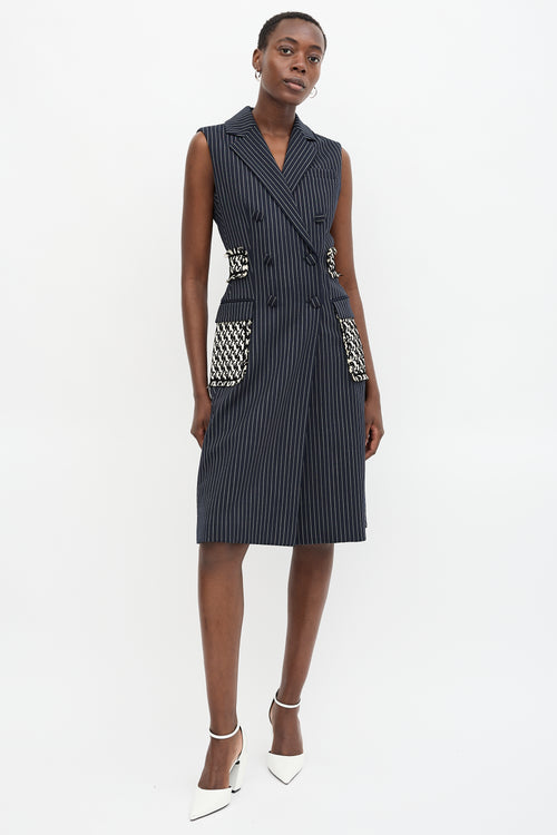 Altuzarra Resort 2016 Wool Pinstripe Dress