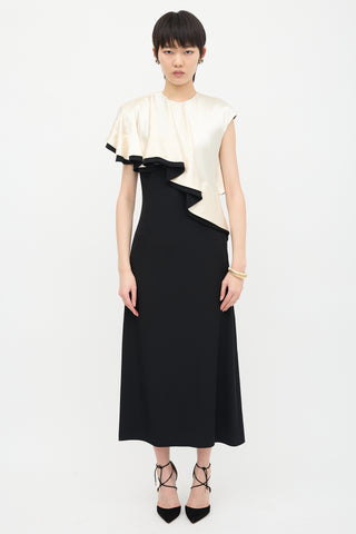 Altuzarra Silk Satin Topolino Flounce Dress