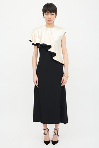 Altuzarra Silk Satin Topolino Flounce Dress