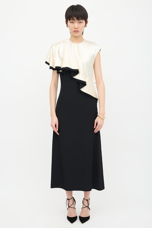 Altuzarra Silk Satin Topolino Flounce Dress