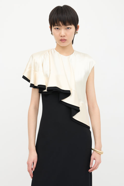 Altuzarra Silk Satin Topolino Flounce Dress