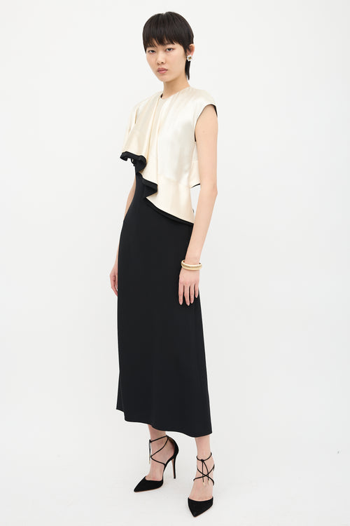 Altuzarra Silk Satin Topolino Flounce Dress