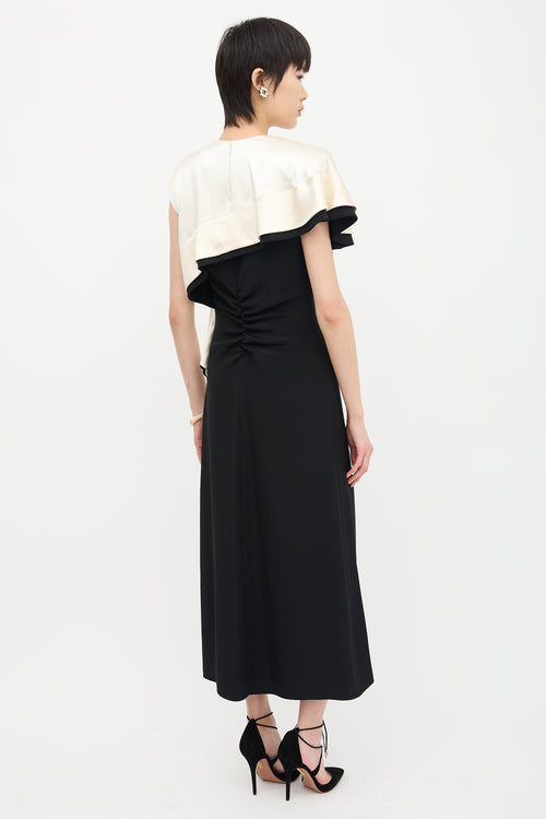 Altuzarra Silk Satin Topolino Flounce Dress